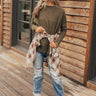 Put You First Waffle Knit Top In Olive Image - 1