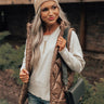 Fireside Divine Quilted Vest In Mocha Image - 1