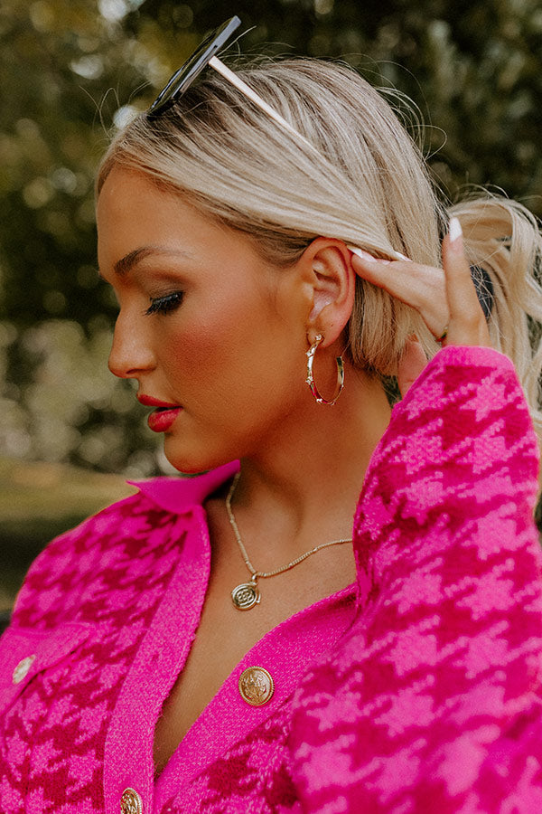 Kendra Scott Joelle Hoop Earrings In White Crystal Image - 1