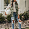 Fireside Divine Quilted Vest In Olive Image - 1