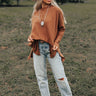 Put You First Waffle Knit Top In Camel Image - 1