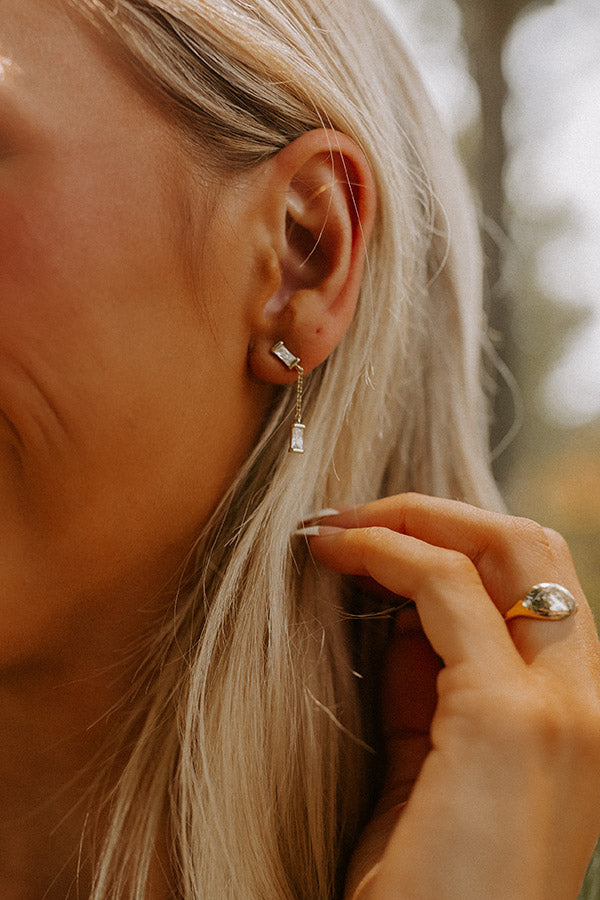Kendra Scott Juliette Drop Earrings in White Crystal Image - 2