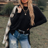 Put You First Waffle Knit Top In Black Image - 1