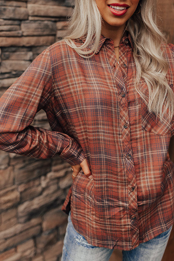 Fill Up Your Cup Plaid Top Image - 4