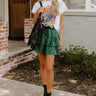 Watch The Show Satin Skort In Hunter Green Image - 1