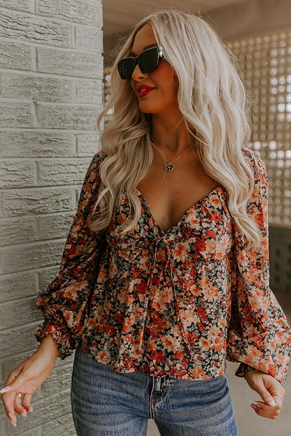 Burst Of Floral Babydoll Top
