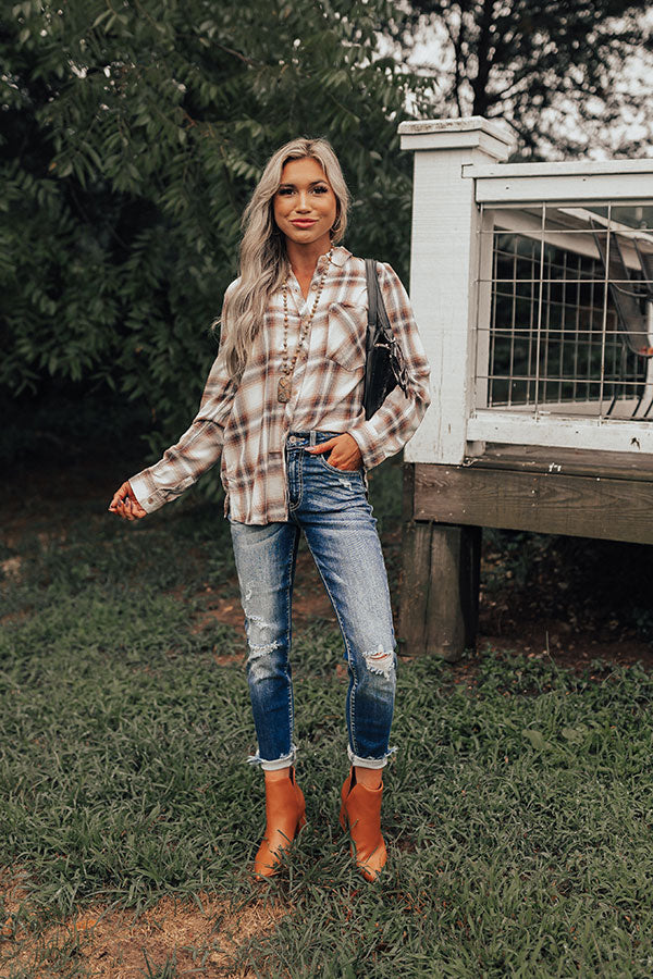 Fireside Divine Plaid Top
