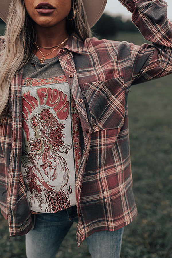 Lattes And Love Flannel Image - 4
