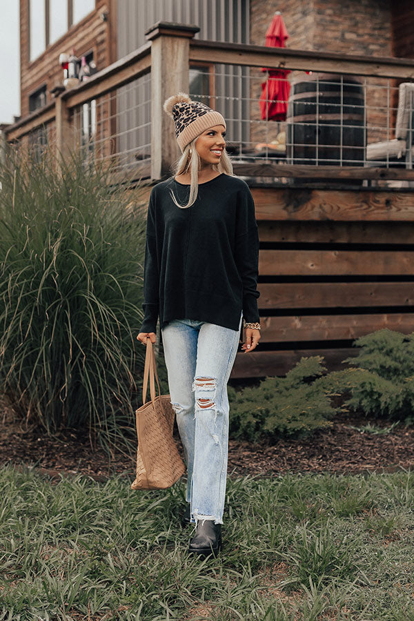 West Virginia Smiles Sweater In Black