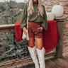 Singing Along Ribbed Top In Olive Image - 1