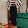 Coffee And Smiles Ribbed Skirt In Black Image - 1