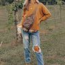 West Virginia Smiles Sweater In Light Camel Image - 1