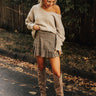 Lean Into Me Plaid Skirt In Mocha Image - 1