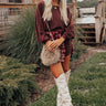 Coziest Home Knit Dress In Chestnut Image - 1