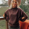 Singing Along Ribbed Top In Chestnut Image - 1