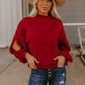 Singing Along Ribbed Top In Wine Image - 1