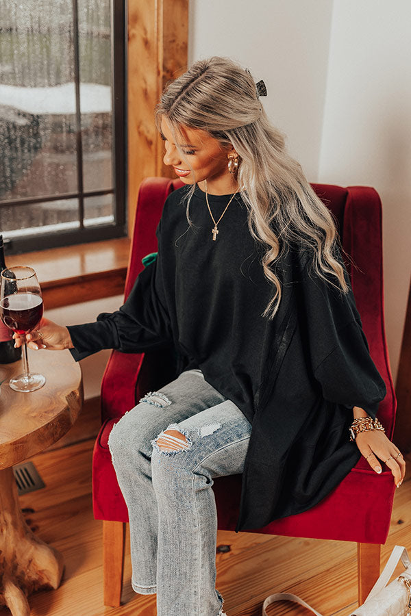 Quick To Cuddle Shift Top In Black Image - 2