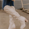 The Lucas Faux Leather Knee High Boot In Birch Image - 1