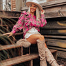 Latest Obsession Ruffle Top In Hot Pink Image - 1