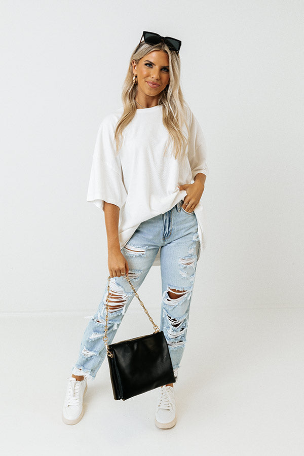 Figure Out Life Oversized Tee In Ivory Image - 2