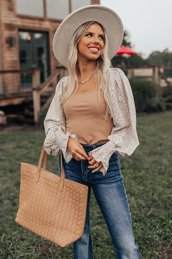 The Reesley Bodysuit In Khaki Image - 1