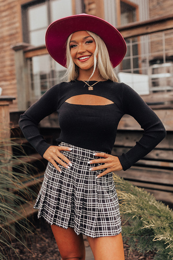 Rock Show Cut Out Top In Black