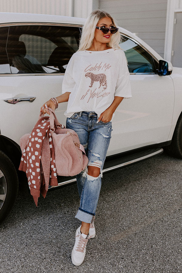 Catch Me If You Can Distressed Graphic Tee