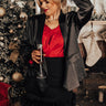 Absolutely Fabulous Feather Blazer In Black Curves Image - 1