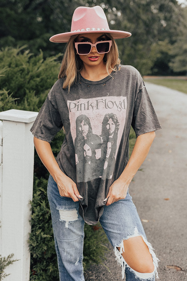 Pink Floyd Portrait Distressed Graphic Tee Image - 1