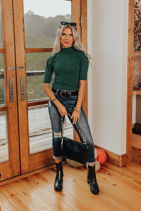 Travel Around The World Top In Hunter Green