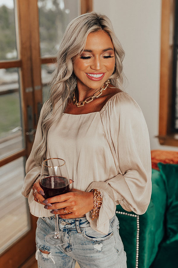 Full Of Charm Satin Top