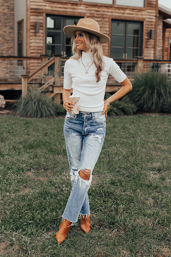 Travel Around The World Top In White