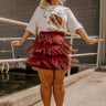 Country Road Faux Leather Skirt In Wine Curves Image - 1