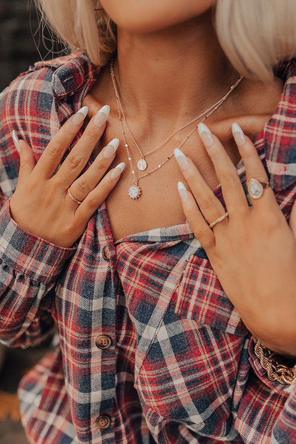 The Pennet Layered Necklace In White Image - 1