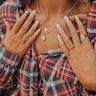 The Pennet Layered Necklace In White Image - 1
