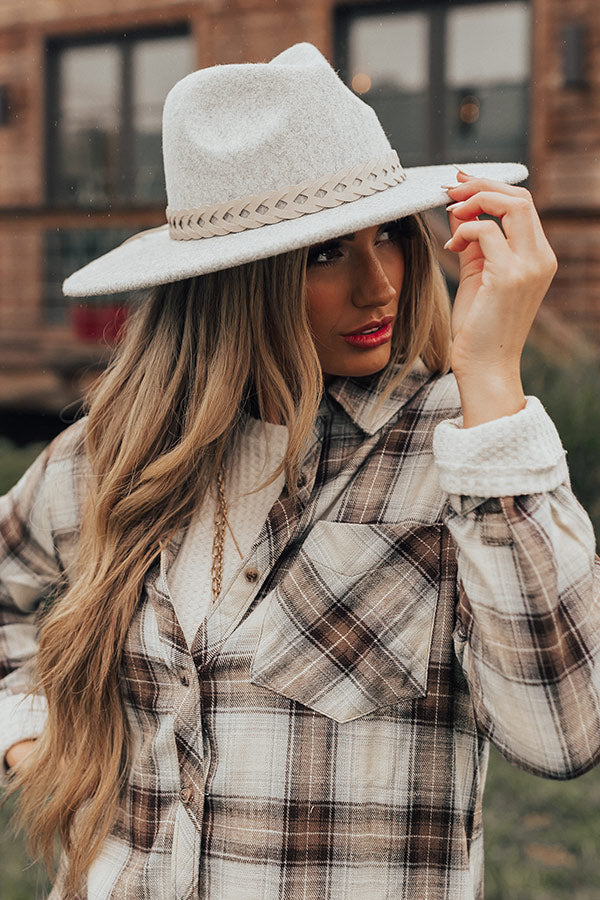 New In Town Felt Fedora In Grey Image - 1