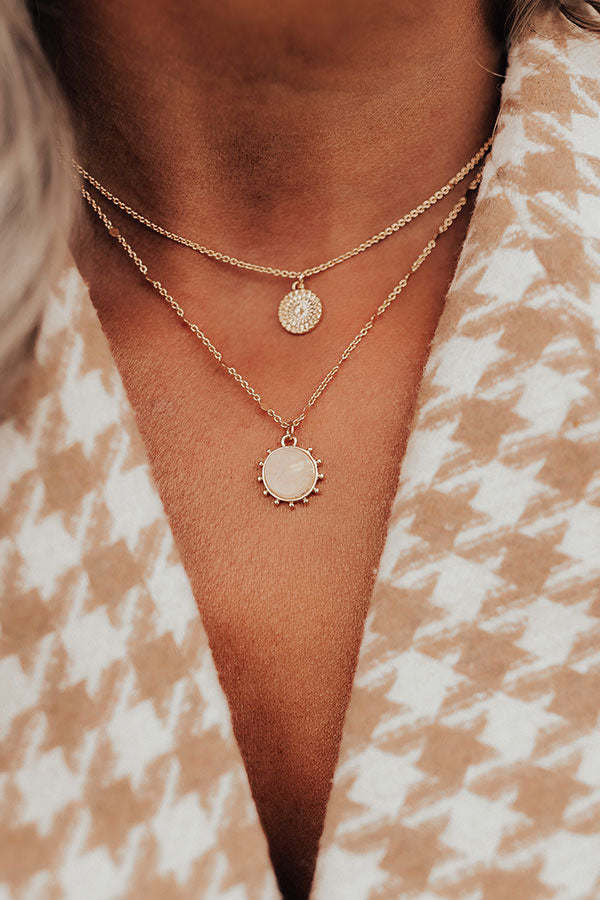 The Pennet Layered Necklace In Peach Image - 2