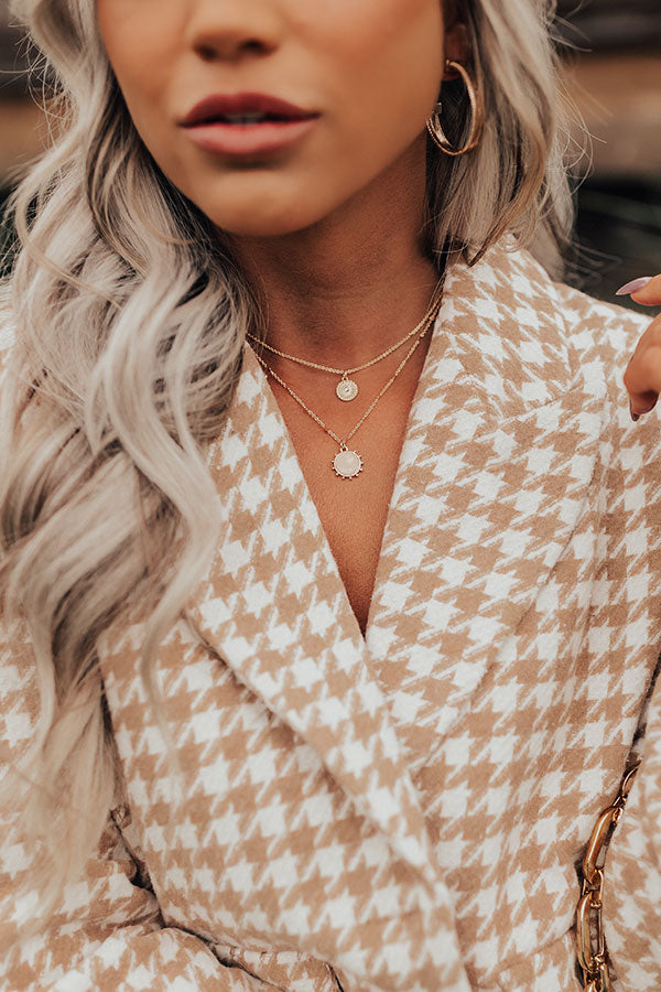 The Pennet Layered Necklace In Peach Image - 1