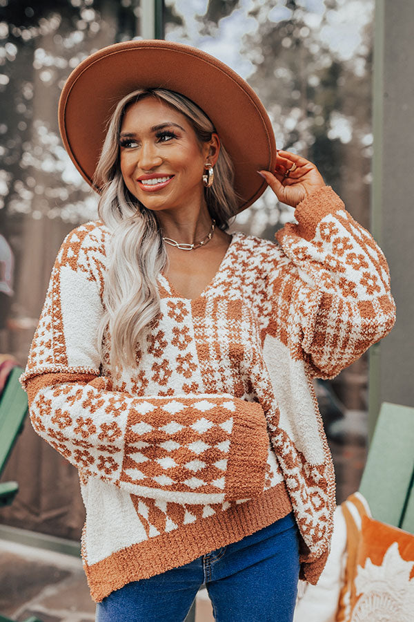 Latte Pick Me Up Color Block Sweater
