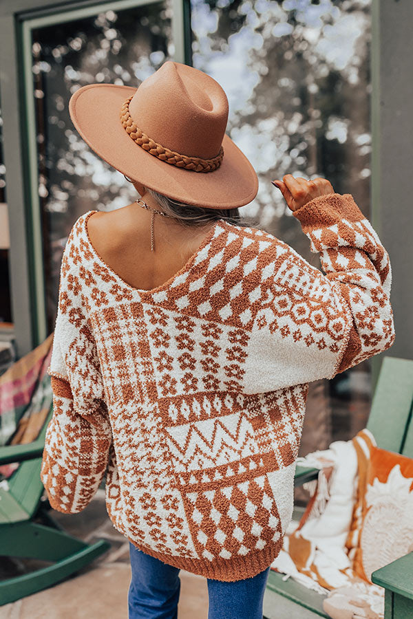 Latte Pick Me Up Color Block Sweater Image - 1