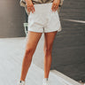 The Rainier High Waist Windbreaker Shorts In Stone Image - 1
