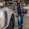 Fall In The City Houndstooth Jacket In Black Curves Image - 1