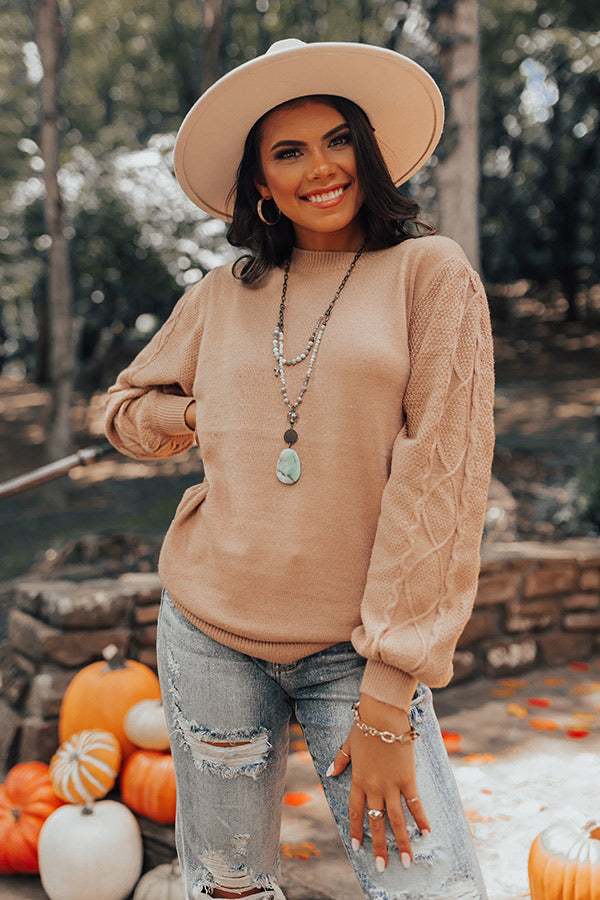 Autumn Memories Sweater In Iced Latte