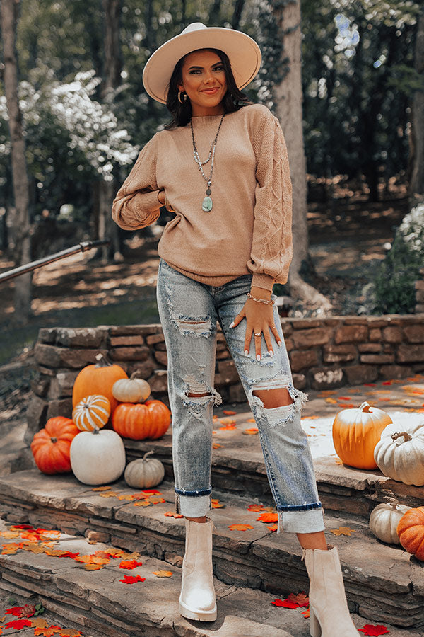 Autumn Memories Sweater In Iced Latte Image - 4