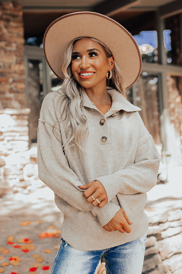 Cocoa Point Sweater In Beige