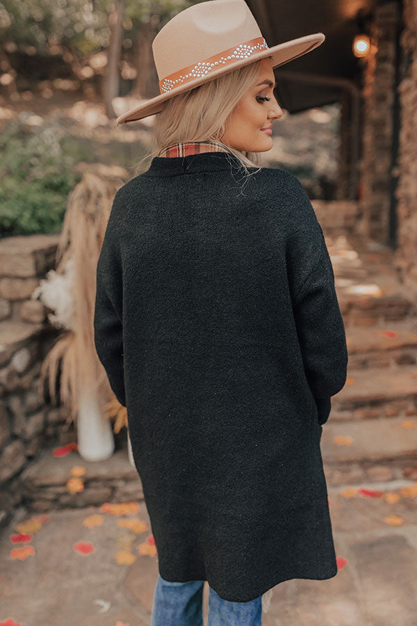 Most Likely To Fall In Love Cardigan In Black Image - 5