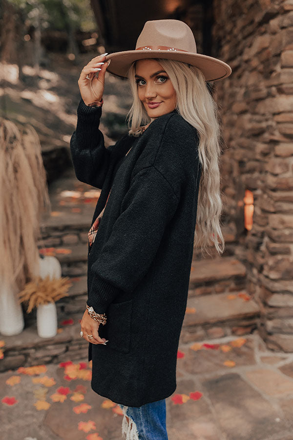 Most Likely To Fall In Love Cardigan In Black Image - 4