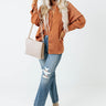 Everyday Rumors Satin Top In Rust Image - 1