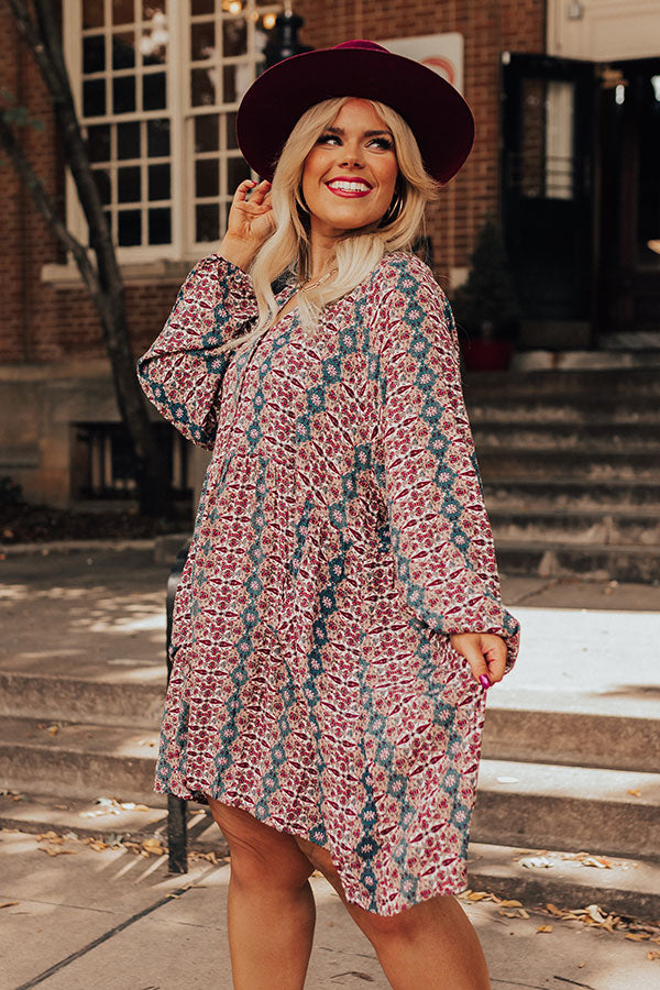 Maple Grove Shift Dress In Teal Curves Image - 2