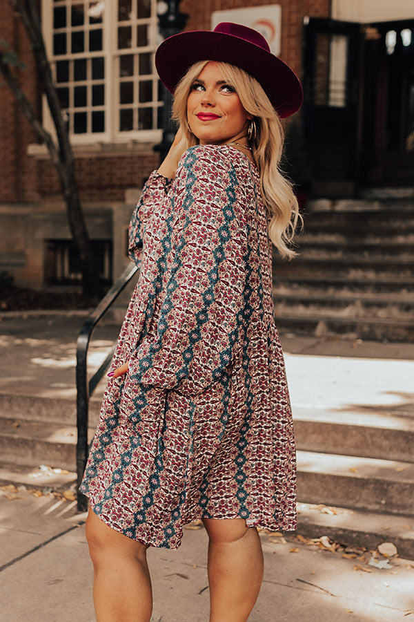 Maple Grove Shift Dress In Teal Curves Image - 4